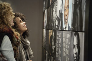 An image of visitors to the International Slavery Museum